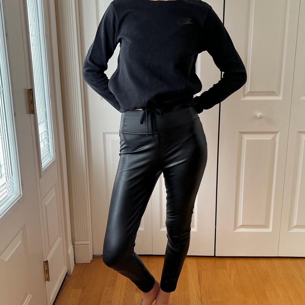 Dex High waisted Liquid leather Leggings